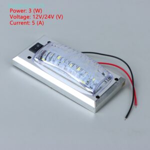 Buildvictor แผงไฟอ่านหนังสือ LED 12V-24V ความสว่างสูง สําหรับติดตกแต่งภายในรถยนต์ รถตู้ รถบรรทุก รถบ้าน เรือ แคมเปอร์ สวิตช์เปิดปิด TH