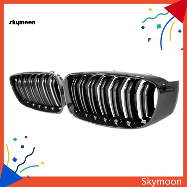 Skym* กระจังหน้ารถยนต์ สีดํามันวาว แบบเปลี่ยน 1 คู่ 51137294803 51137294804 สําหรับ BMW 3 Series F34 GT 14-16