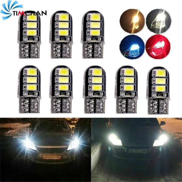 หลอดไฟเลี้ยว Led T10 2835 6smd สว่างมาก สําหรับติดป้ายทะเบียนรถยนต์