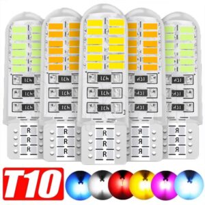 หลอดไฟ Led T10 สว่างมาก หลากสี / ไฟเตือนความปลอดภัยในรถยนต์ตอนกลางคืน / ไฟอ่านหนังสือภายในรถยนต์ โดม แผนที่ป้ายทะเบียน ไฟกว้าง / หลอดไฟสัญญาณอัตโนมัติ กันน้ํา