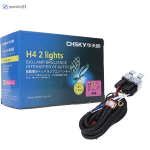 Jen ชุดรีเลย์ไฟหน้า H4 80A 100W 140W สําหรับหลอดไฟ 12V H4