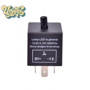 (Unique) รีเลย์แฟลชรถยนต์ 12V 3-Pin LED ปรับได้ สําหรับไฟเลี้ยว CF13 ใหม่