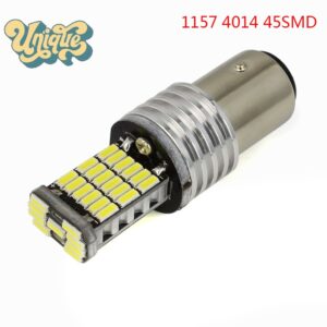 (Unique) ใหม่ หลอดไฟเบรกท้าย 1157 led Canbus P21W 5W Bay15d 45 led smd 4014