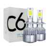 ไฟหน้ารถยนต์ led C6 H1 h3 h4 H7 H11 9005 9006 36W 6000K สีขาว 1 คู่