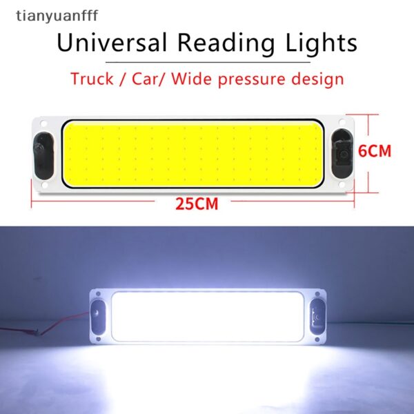 Tianyuanfff แถบหลอดไฟไดโอด LED COB 12V 24V สําหรับรถยนต์ รถบรรทุก