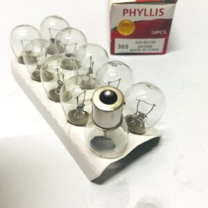 PHYLLIS 305 หลอดไฟท้าย ไฟเลี้ยว ไฟถอย รถบรรทุก 24V/25W 1 จุด 1 ไส้