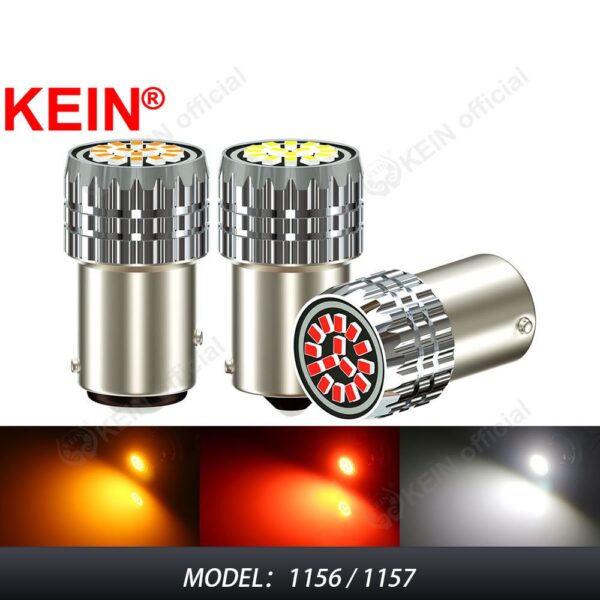 Kein 360° หลอดไฟเลี้ยว ไฟเบรก Led 1156 1157 S25 BA15S BAY15D P21W P21/5W R5W R10W 15SMD 2016 สําหรับรถจักรยานยนต์