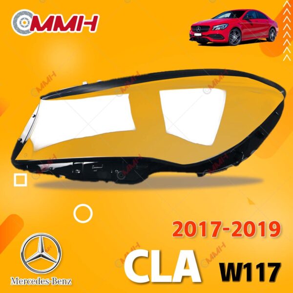 Mercedes Benz headlamp CLA headlamp W117 headlamp CLA200 CLA260 CLA280 17 18 19 เลนส์ไฟหน้า ฝาครอบไฟหน้า ฝาครอบเลนส์ กรอบเลนส์ไฟหน้า  ฝาครอบไฟหน้าตรงรุ่น headlamp cover ไฟหน้าสําหรับ พลาสติกครอบเลนส์ไฟหน้า