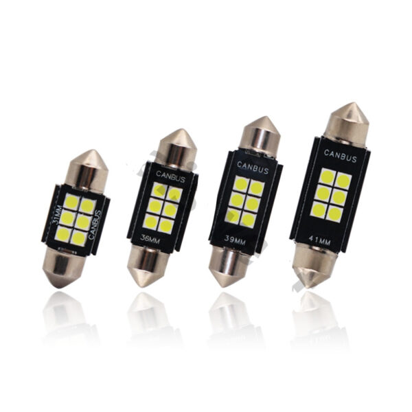 LEDไฟเก๋ง 6SMD 31mm 3030 (1หลอด) ไฟแคปซูล ใส่ได้ 12V สว่างมาก สีไอซ์บรู-สีขาว