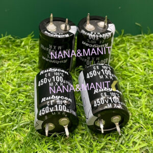 CAPACITOR 100UF 450V อ้วน20MMxสูง30MM (แท้ใหม่)❗️พร้อมส่งในไทย ชิ้นละ