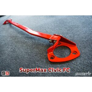 ค้ำโช๊คหน้า Silver Super Max สำหรับ Honda Civic FC FK FE ตรงรุ่น ไม่ต้องดัดแปลง วัสดุอลูมิเนียม เบา แข็งแรง