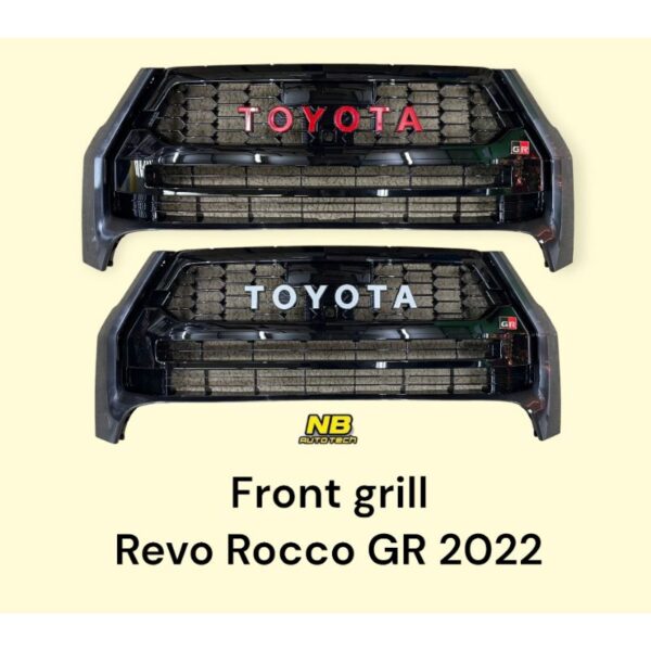 กระจังหน้า REVO ROCCO GR 2020 2021 2022 2023 สีดำเงา Front grill Toyota Hilux Revo Rocco