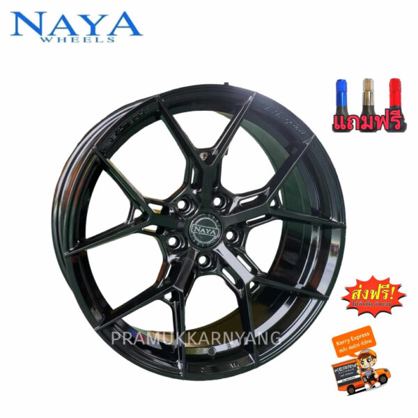 ล้อแม็กขอบ18 โปรส่งฟรี 18x8.0 5รู114.3 5รู112 5รู100 ET+35 CB73.1 (ราคาต่อ4วง) ล้อเบา NAYA แท้ ราคาพิเศษ รุ่น ALPHA-P6