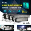 【ส่งจากไทย】22-42นิ้ว 780W-2500W 12D Reflector 3-ROW SPOT/FLOOD Combo Beam Light Bar สําหรับรถจี๊ปออฟโรดรถAtvรถบรรทุกเรือ