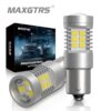 Maxgtrs หลอดไฟเลี้ยว LED DRL T20 W21W 7440 7443 W21/5W 1156 BA15S P21W 1157 BAY15D P21/5W สําหรับจอดรถ 2 ชิ้น