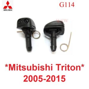 1คู่ ปุ่มฉีดน้ำฝน มิตซูบิชิ ไทรทัน 2005 - 2015 หัวฉีดน้ํากระจกหน้า MITSUBISHI TRITON 2014 ปุ่มฉีดน้ำ ที่ฉีดน้ำกระจก