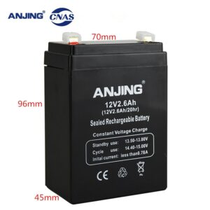 แบตเตอรี่แห้ง คุณภาพสูง 12V2.6AH ANJING สำหรับ รถเด็ก เครื่องสำรองไฟ UPS ไฟฉุกเฉิน จักรยานไฟฟ้า