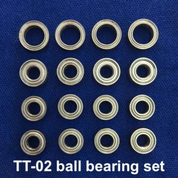 TT-02 Metal Sealed Ball Bearing Set ชุดลูกปืนแบริ่งซีลเหล็กสำหรับชุดคิท TAMIYA TT-02