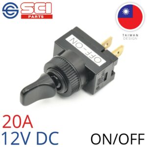 SCI สวิตช์ ปิดเปิด ON-OFF 20A 12V DC  ติดในเรือ รถยนต์ รุ่น R13-110A-01