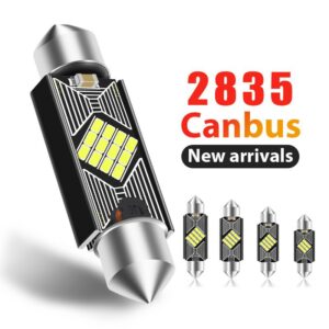 หลอดไฟ Canbus Led C5W C10W Bulbs 31 มม. 36 มม. 39 มม. 41 มม. 2035 12 Smd สําหรับรถยนต์ 1 ชิ้น