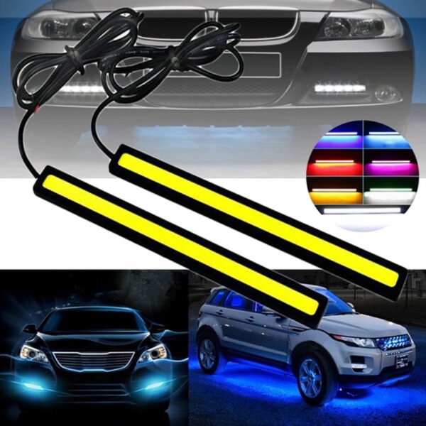 แถบไฟเดย์ไลท์ LED COB DRL กันน้ํา 6 สี 17 ซม. สําหรับรถยนต์