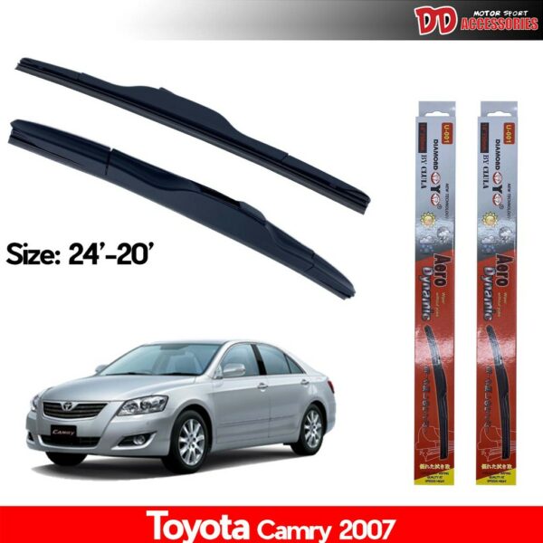 ที่ปัดน้ำฝน ใบปัดน้ำฝน ซิลิโคน ตรงรุ่น Toyota Camry ปี 2007-2011 ไซส์ 24-20 ยี่ห้อ Diamond กล่องแดง