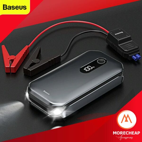 ถูก/แท้ Baseus Car Jump Starter Power Bank 12000mAh อุปกรณ์ช่วยสตาร์ท จั้มสตาร์ทรถยนต์ 1000A รองรับถึง 6000cc