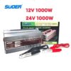 อินเวอร์เตอร์ SUOER 12v/24v 1000w(เขียว) Inverter Modified Sine Wave อินเวอร์เตอร์(มีหน้าจอบอกสถานะ) ตัวแปลงไฟ