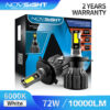 Novsight N39 ไฟหน้ารถ รับประกัน 2 ปี 9005 9006 H4 H7 H11 880 881  หลอดไฟตัดหมอก สําหรับรถยนต์ 72W 10000Lm