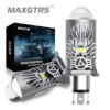 Maxgtrs เลนส์ไฟหน้าโปรเจคเตอร์ LED H4 55W 12000LM ปลั๊กแอนด์เพลย์ ขนาดเล็ก สําหรับรถยนต์