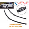 ชุดใบปัดน้ําฝนกระจกด้านหน้า สําหรับ BMW 316 318 320 E90 E91 2005-2009(24 นิ้ว +19 นิ้ว)