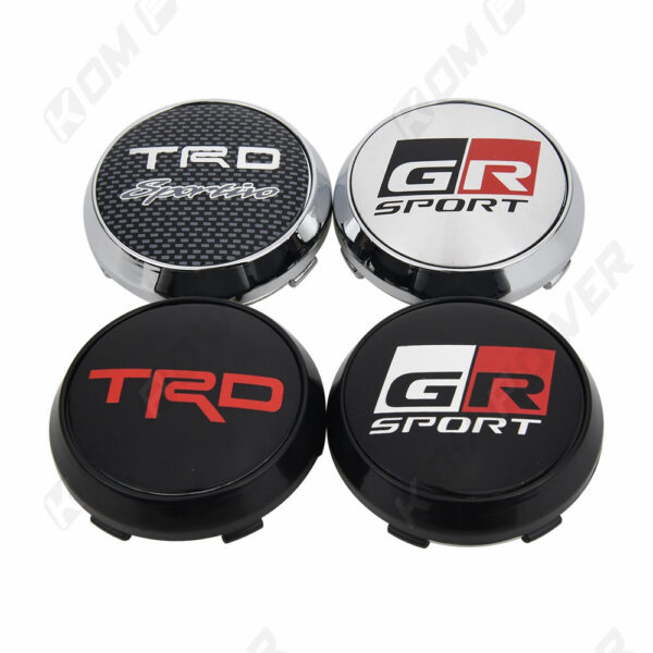 1ชุด/4ชิ้น 68MM OD/64มม IDครอบดุมล้อตัวสูง TOYOTA TRD GR โลโก้ ฝาครอบดุมล้อฝาครอบดุมล้อรถเก๋ง