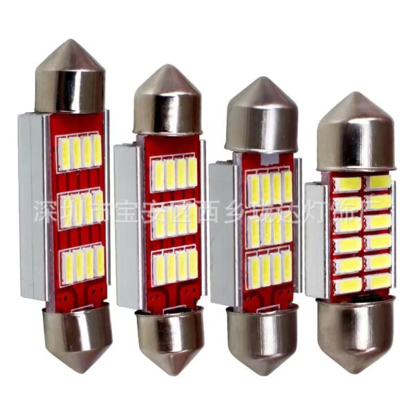 1 คู่ ！ไฟเพดาน LED ไฟห้องโดยสาร ไฟส่องป้ายทะเบียน 31mm 36mm 39mm 41mm 12V แสงสีขาว