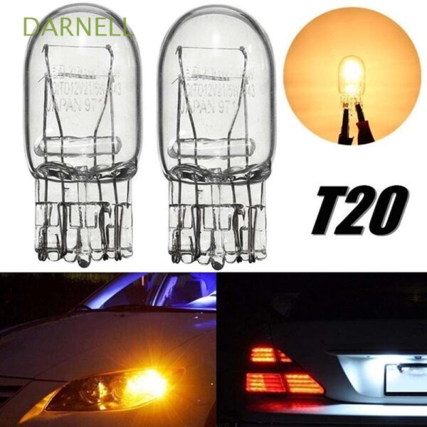 Darnell W21 / 5W หลอดไฟฮาโลเจน Drl หลอดไฟ T20 7443 ไฟแสดงสถานะ 3800K ไฟเบรค