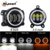 Nlpearl 4นิ้ว LED ไฟตัดหมอก S 60W Amber สีเหลือง CREE Led ชิปขับรถออฟโร้ดไฟตัดหมอก Drl สำหรับรถจักรยานยนต์รถ