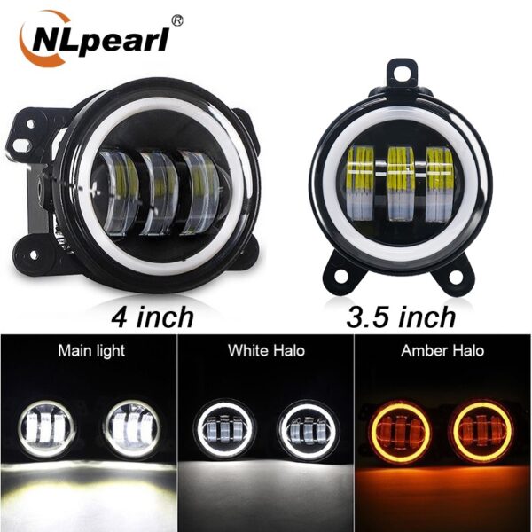 Nlpearl 4นิ้ว LED ไฟตัดหมอก S 60W Amber สีเหลือง CREE Led ชิปขับรถออฟโร้ดไฟตัดหมอก Drl สำหรับรถจักรยานยนต์รถ