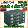 4ก้อนแถมฟรีบัสบาและ​น็อต Sinopoly แบต ลิเธียม​ Lifepo4 3.2v 100Ah มือสอง คัดเกรดA โซล่าเซลล์ พร้อมส่งในไทย