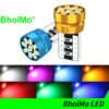 Bhoimo ใหม่ หลอดไฟ led 19smd T10 W5W 194 168 2016 สีแดง สําหรับติดป้ายทะเบียนรถจักรยานยนต์ DC12V