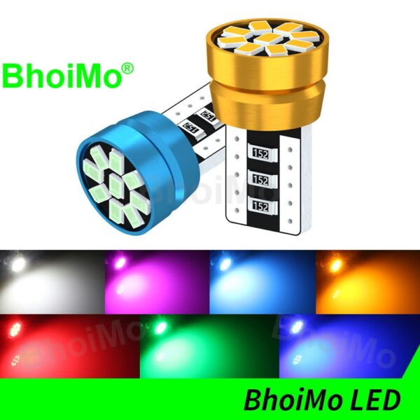 Bhoimo ใหม่ หลอดไฟ led 19smd T10 W5W 194 168 2016 สีแดง สําหรับติดป้ายทะเบียนรถจักรยานยนต์ DC12V