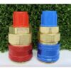 คอปเปอร์ เติมน้ำยาแอร์ R134a แพคคู่ (สีแดง+น้ำเงิน) AC Coupler R-134A