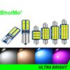 BhoiMo คุณภาพสูง t10 led โดมไฟภายในรถ Festoon 31 มม. ba9s led t4w w5w C10W C5W 28 มม. 3014 36 มม. 39 มม. 41 มม. ไฟแสดงสถานะอ่านประตูแผ่นป้ายทะเบียนด้านหลังหาง trunk park light มอเตอร์รถจักรยานยนต์หลอดไฟสัญญาณ DC12V