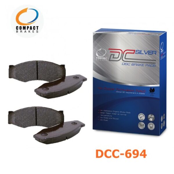 Compact Brakes ผ้าเบรคหน้า Toyota Hilux Revo รีโว่ ตอนเดียวขับสองตัวเตี้ย ปี 2015 ขึ้นไป (DCC-694)