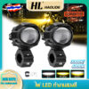 HL 3 นิ้วสแควร์ LED ทำงานไฟขับรถ LED แถบหมอกสีเหลืองอำพัน SUV สปอตไลท์น้ำท่วม 12V 24V สีขาวแสงสีเหลือง