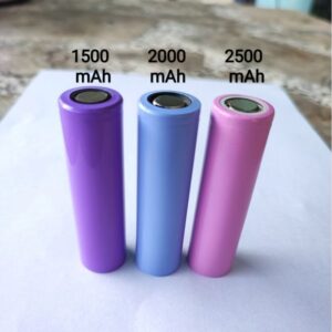 ถ่านชาร์จ 18650 แบตเตอรี่ลิเธียม3.7V 1500 2000 2500mah 5C