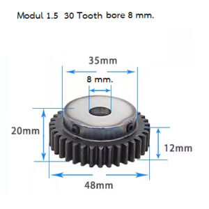 เฟืองเกียโมดูล 1.5 จำนวนฟัน 30