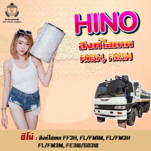 ไส้กรองอากาศ Hino 3M 3H ฮีโน่ สิงค์ไฮเทค FL FF FM3H 195 HO7D