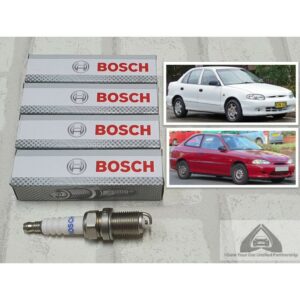 BOSCH K7RECX  : หัวเทียน Hyundai Accent G1 X3 ( 1994 - 1999 )  ชุด 4 หัว ชนิดนิคเกิล ระยะการใช้งาน 40000 กม