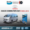 ผ้าเบรค TOYOTA HIACE COMMUTER D4D ล้อ หน้า หลัง ผ้าเบรครถยนต์ โตโยต้า คอมมูเตอร์ [ ปี2004-2013] ผ้า เบรค Bendix แท้ 100%