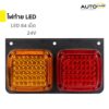 ไฟท้าย LED 84 เม็ด 24V 2 ตอน แป้นเหล็ก | Isuzu JCM รถบรรทุก (ราคาต่อ 1 ชิ้น)