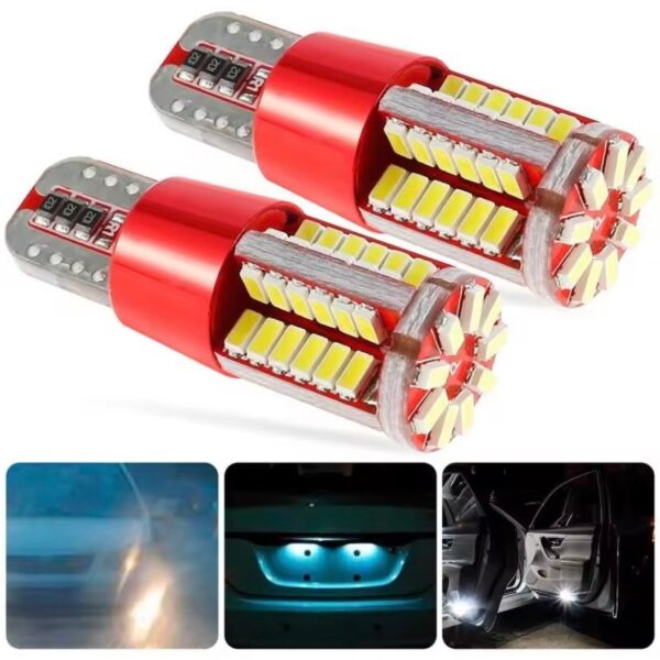 ไฟหรี่LED T10 57SMD (1หลอด) ไฟส่องป้ายทะเบียน ไฟส่องแผนที่ ไฟเลี้ยว (สว่างมาก) ทนความร้อน 12V